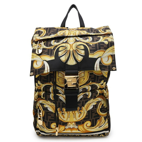 Fendi Backpack Fendace 7VZ066 FENDI Bag Versace Collaboration Black main image 10